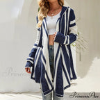 Striped Hooded Cardigan