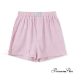 Striped Lounge Y2K Elastic High Waist Baggy Pajama Bottoms Sleepwear Short