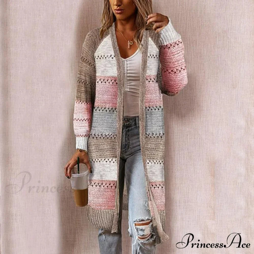 Striped Patchwork Cardigan