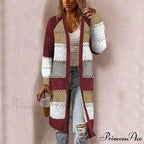 Striped Patchwork Cardigan