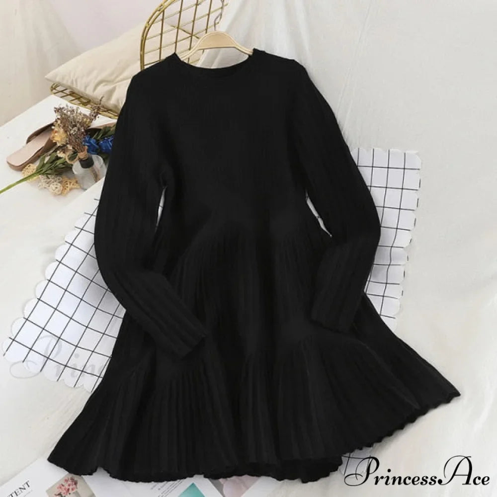 Striped Pleated Mini Dress