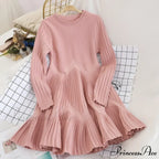 Striped Pleated Mini Dress