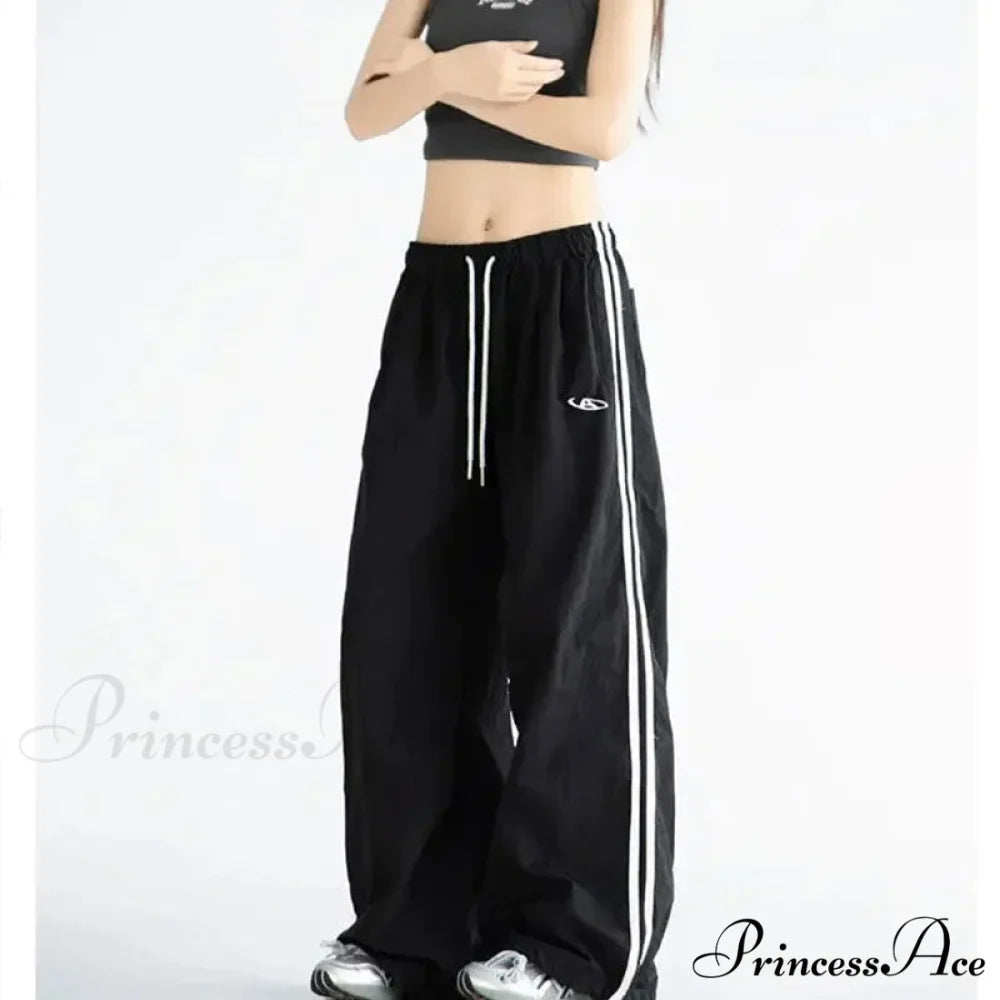 Striped Retro Women Sweatpants Trousers