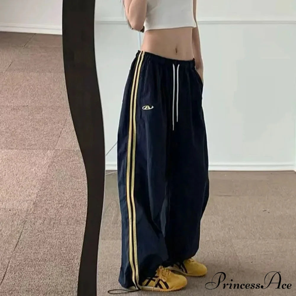 Striped Retro Women Sweatpants Trousers