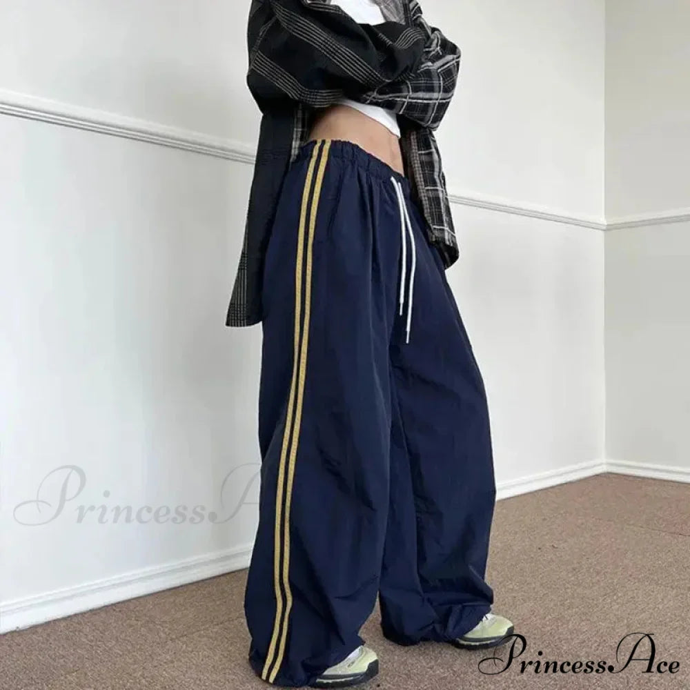 Striped Retro Women Sweatpants Trousers