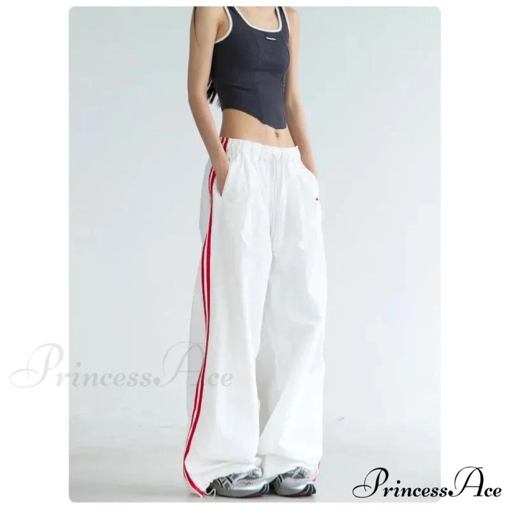 Striped Retro Women Sweatpants Trousers