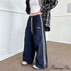 Striped Retro Women Sweatpants Trousers