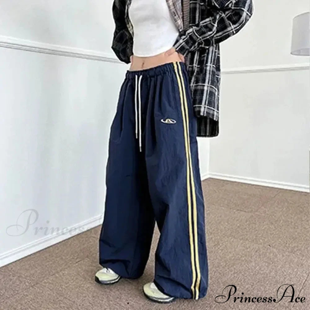Striped Retro Women Sweatpants Trousers