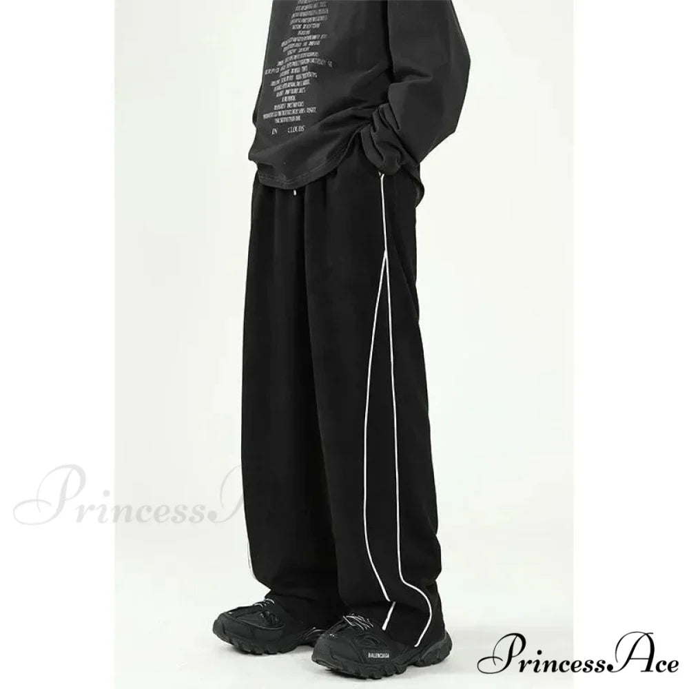 Striped Sweatpants Baggy Trousers