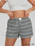Strong Checkered Stretchy Waist Short