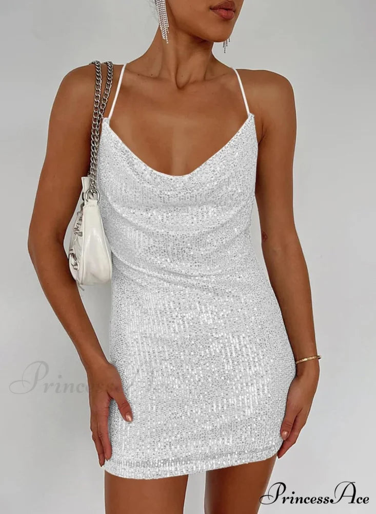 Stunning Sparkle Stylish Rhinestone Mini Dress