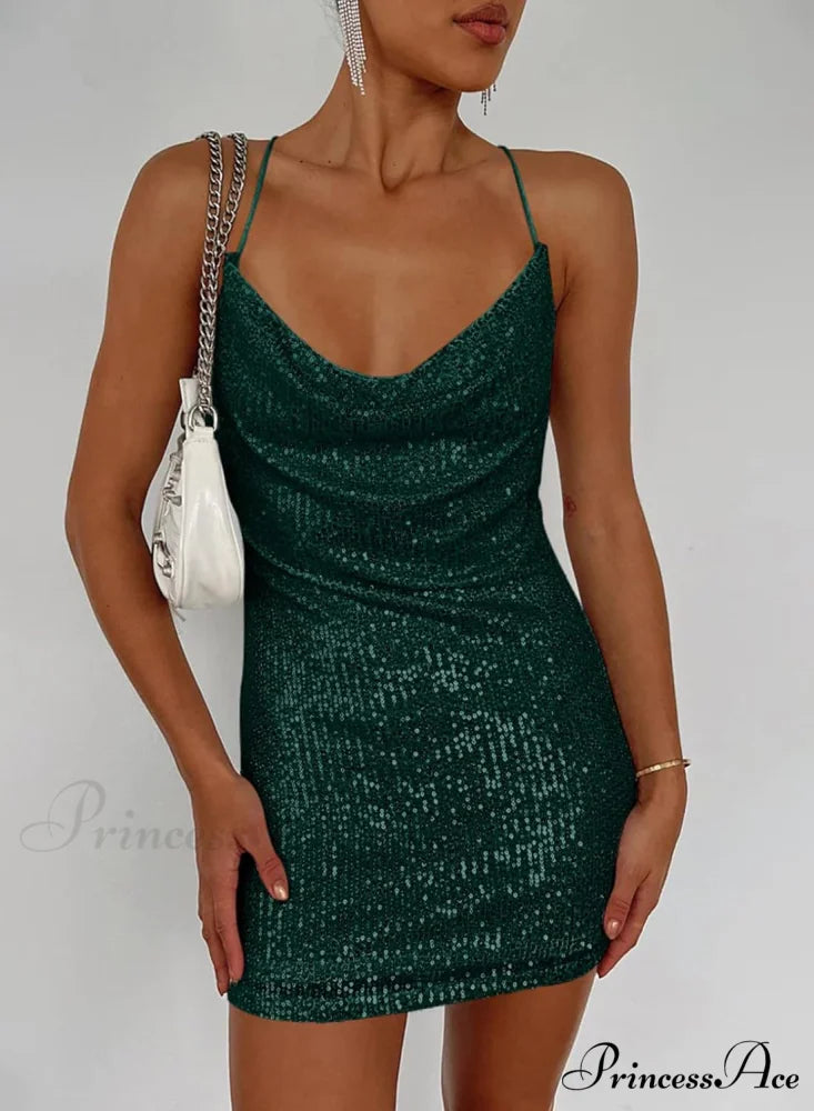 Stunning Sparkle Stylish Rhinestone Mini Dress