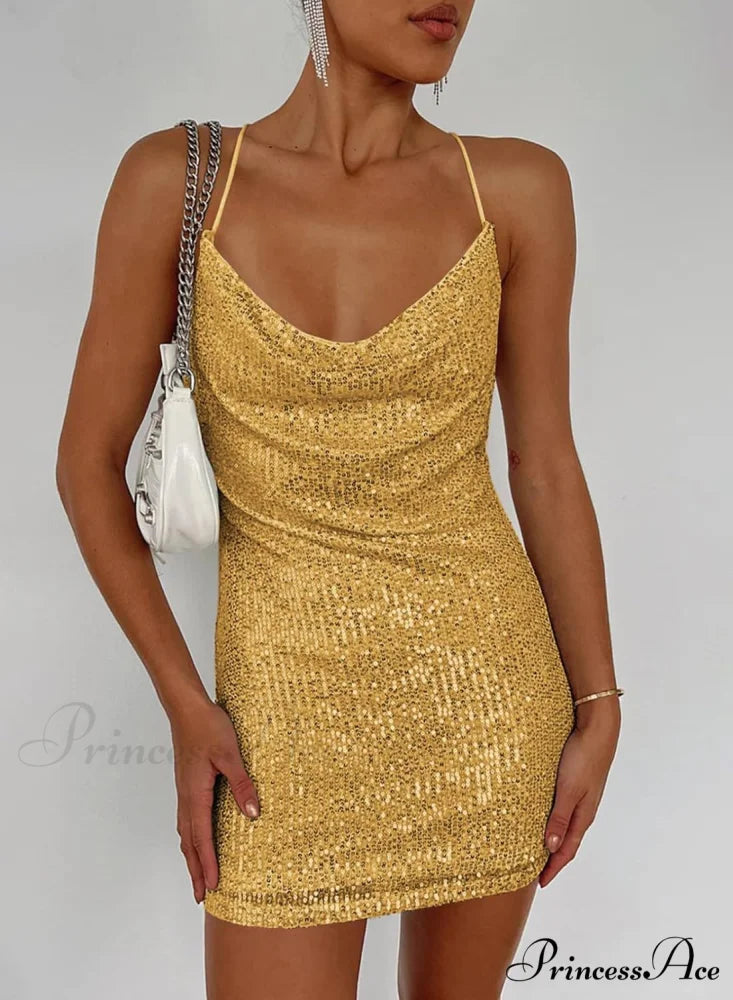 Stunning Sparkle Stylish Rhinestone Mini Dress