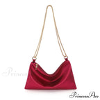 Sturdy Metallic Chain Underarm Evening Wedding Clutch Purse