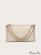 Sturdy Metallic Chain Underarm Evening Wedding Clutch Purse