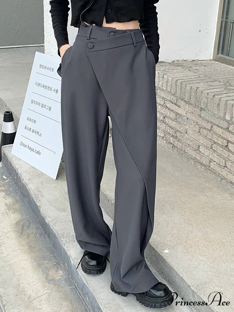 Stylish Antique Dark Suit Trousers Women