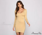 Stylish Babe Scoop Charming Neck Mini Dress