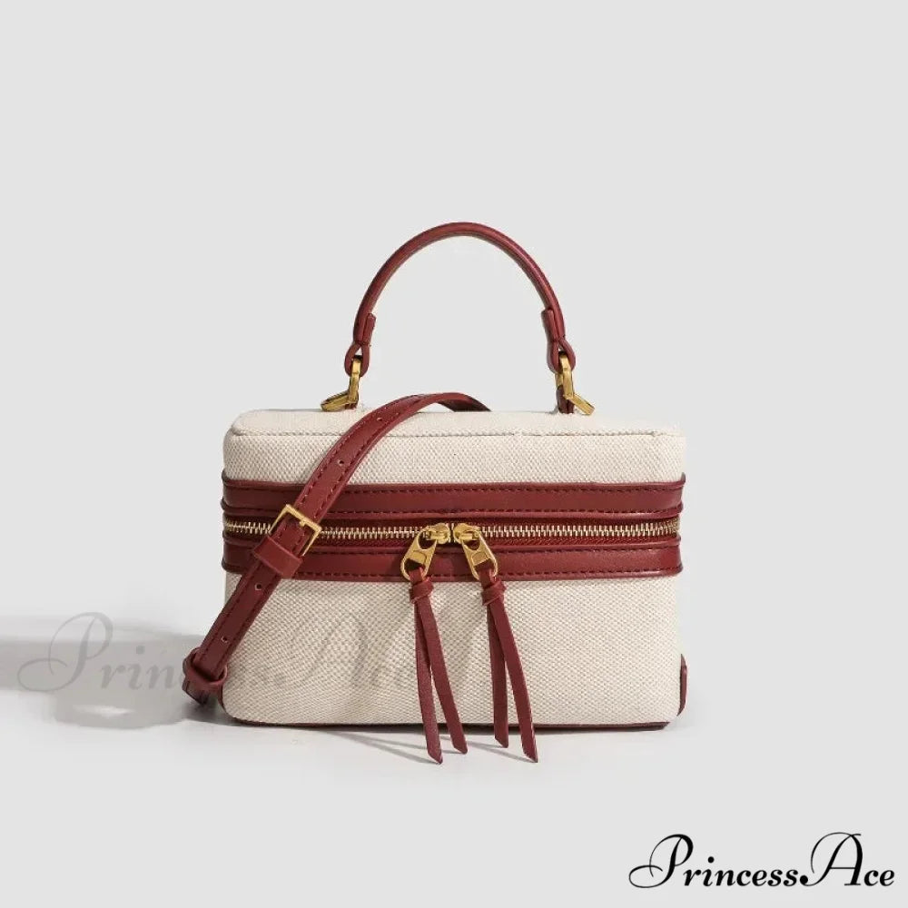 Stylish Box Canvas Shoulder Crossbody Bag