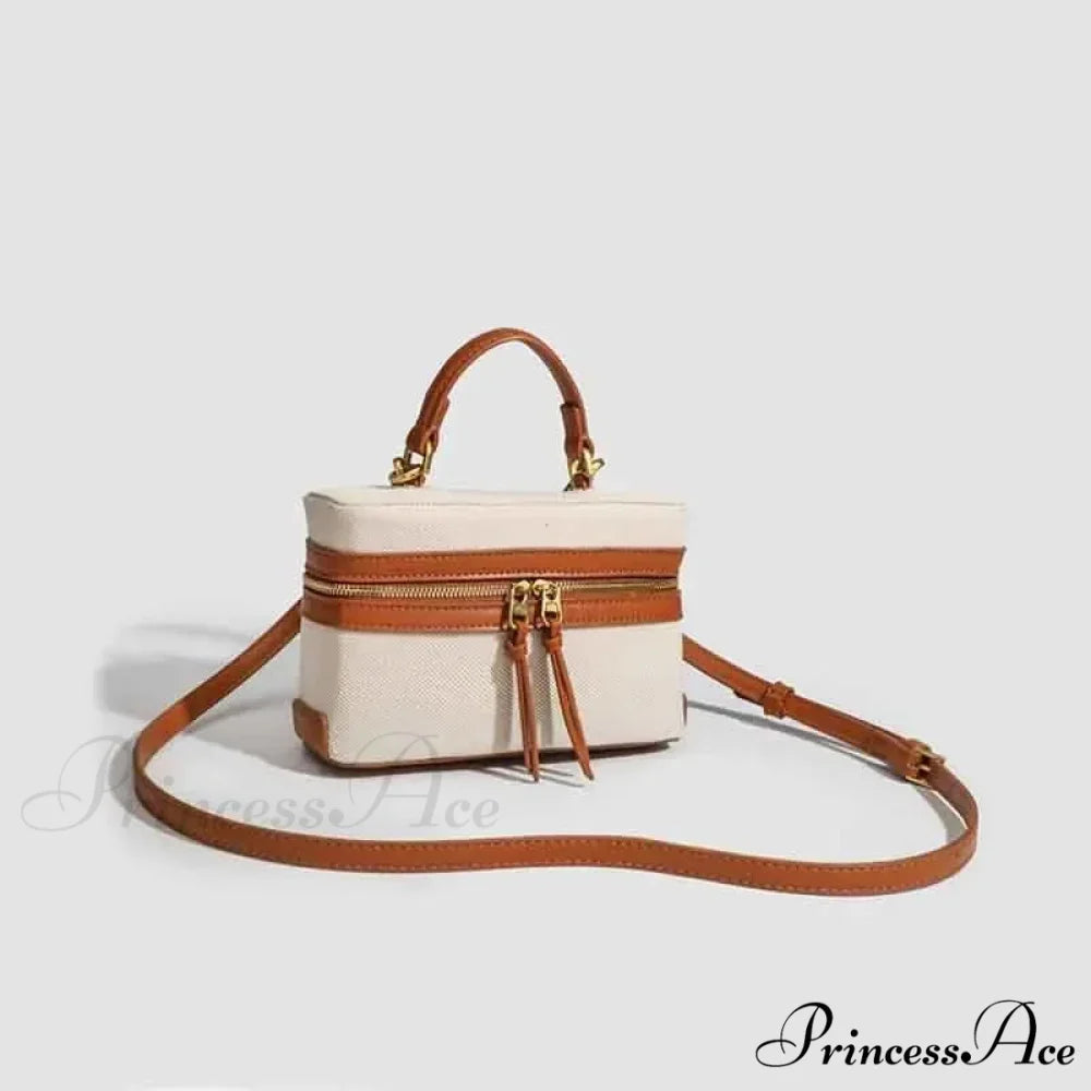 Stylish Box Canvas Shoulder Crossbody Bag