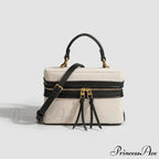 Stylish Box Canvas Shoulder Crossbody Bag