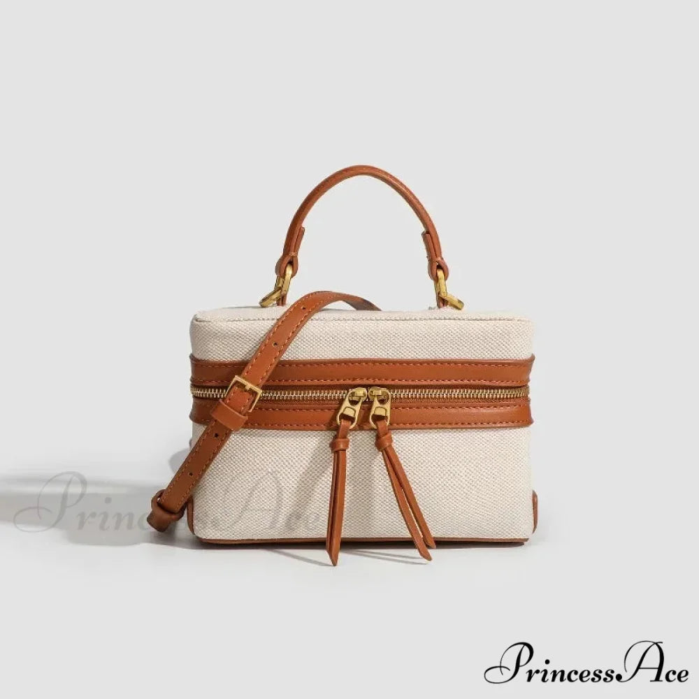 Stylish Box Canvas Shoulder Crossbody Bag