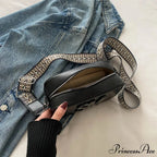 Stylish Cheetah Pattern Characters Crossbody Bag