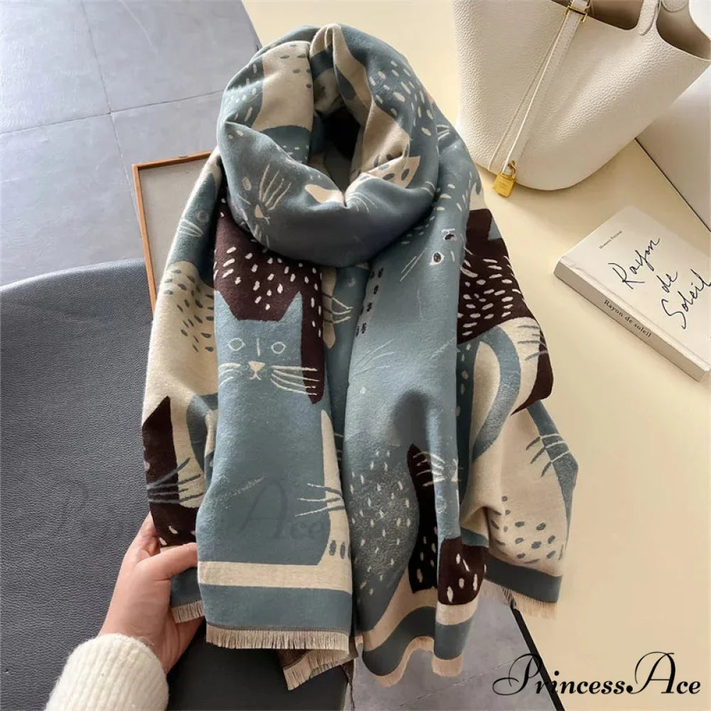 Stylish Chunky Shawl Wrap Wool Scarf