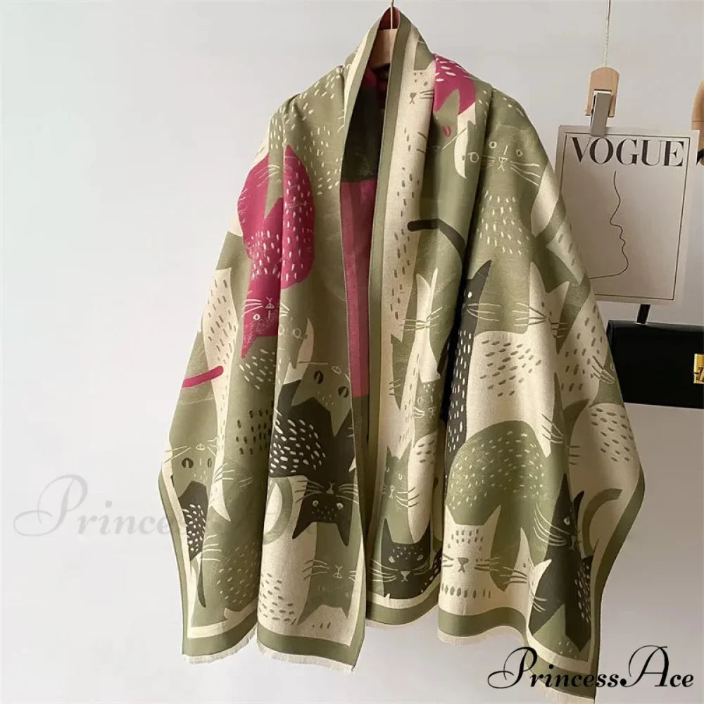 Stylish Chunky Shawl Wrap Wool Scarf