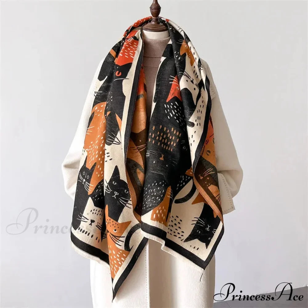 Stylish Chunky Shawl Wrap Wool Scarf