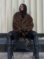 Stylish Collar Soft Long Coat