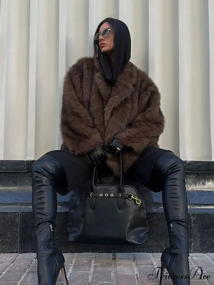 Stylish Collar Soft Long Coat