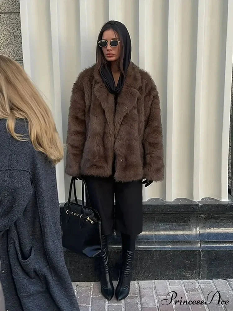 Stylish Collar Soft Long Coat