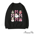 Stylish Coquette Christmas Santa Sweatshirt Holiday Christmas Hoodie
