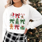 Stylish Coquette Christmas Santa Sweatshirt Holiday Christmas Hoodie