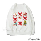 Stylish Coquette Christmas Santa Sweatshirt Holiday Christmas Hoodie