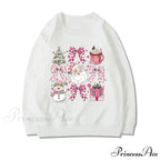 Stylish Coquette Christmas Santa Sweatshirt Holiday Christmas Hoodie
