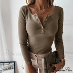 Stylish Crew Neck Solid Tailored Knit Top