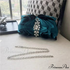 Stylish Crimson Night Rhinestone Clutch Wristlet