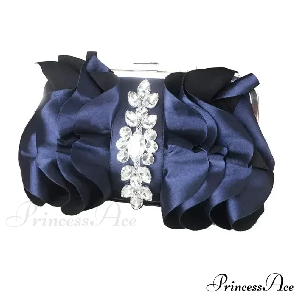 Stylish Crimson Night Rhinestone Clutch Wristlet