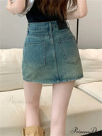 Stylish Denim Bow Detail Skirt