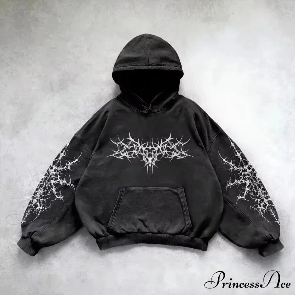 Stylish Design Patch Pullover Hoodie