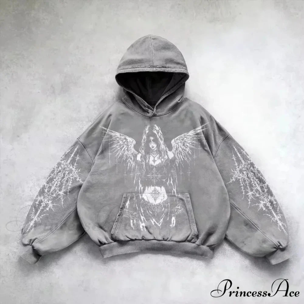 Stylish Design Patch Pullover Hoodie