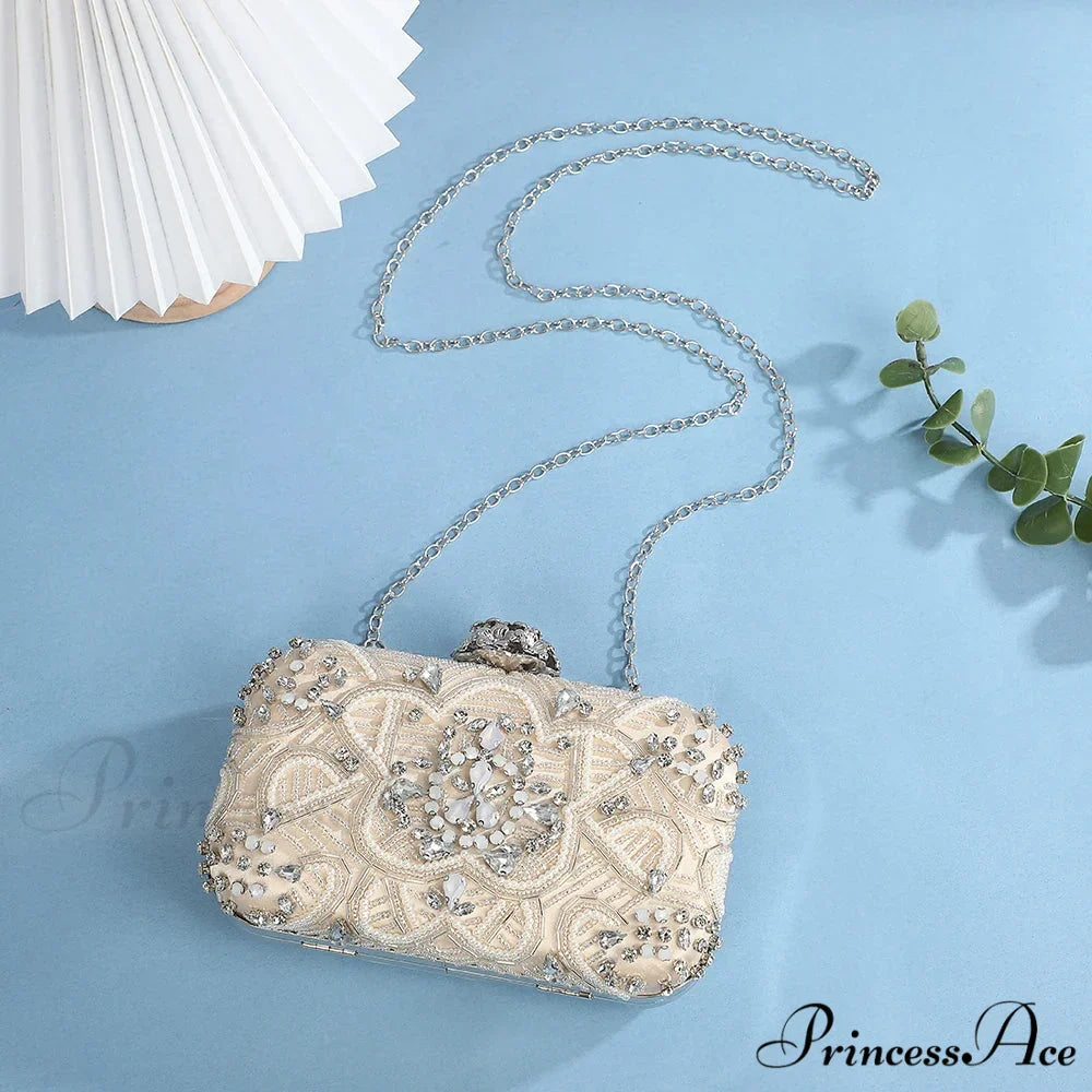 Stylish Diamond Evening Glass Rhinestone Wedding Celebration Bag