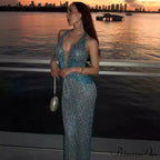 Stylish Ebony Beaded Bandage Celebration Dress Prom Dress