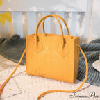 Stylish Faux Leather Square Crossbody Purse