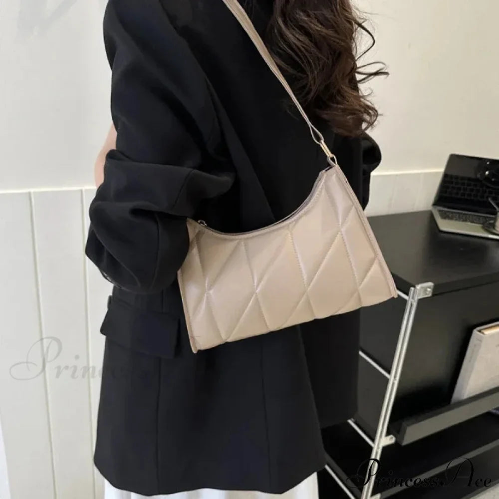 Stylish Faux Leather Underarm Shoulder Bag