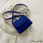 Stylish Felt Alligator Textured Crossbody Purse