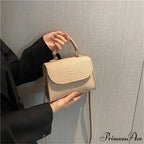 Stylish Felt Alligator Textured Crossbody Purse