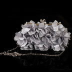 Stylish Ivory Bride Floral Wedding Clutch Evening Handbag