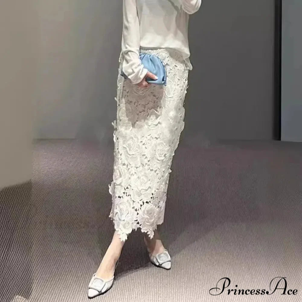 Stylish Lace Pencil Skirt for Women Work Cocktail Party